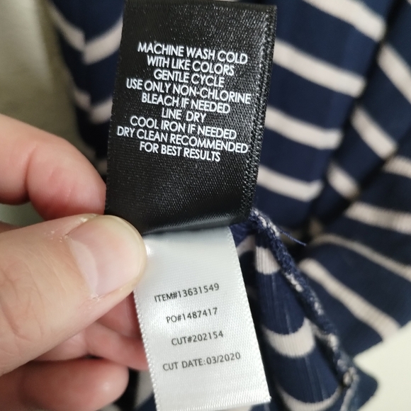 Torrid Mini Rib Knit Twist Front Skater Dress Stripe Women's Plus Size 0X - Picture 6 of 6